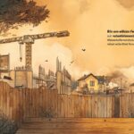 騒音振動等の苦情に対して真摯に対応するイメージを工事現場とコーヒーカップで示した1枚